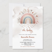 Boho aquarelle couleurs pastel arc-en-ciel floral
