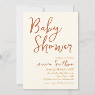 Invitation Boho Aquarelle Floral Pampas Baby shower en herbe