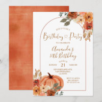 Boho Arch automne citrouille Anniversaire 30 ans F
