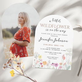 Invitation Boho Arch Un Petit Baby shower Fleur sauvage Photo