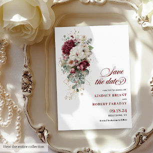 Invitation Boho Artistique Bourgogne Blanc Enregistrer La Car