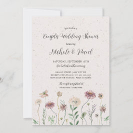 Invitation Boho Automne Fleur sauvage Couples Wedding shower