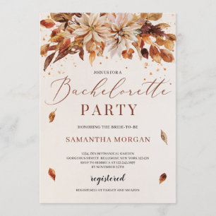 Invitation Boho automne fleurs automne bachelorette