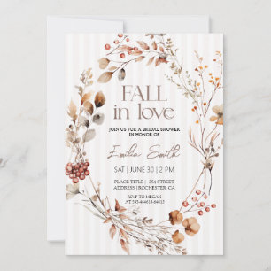 Invitation Boho Automne Floral Bride