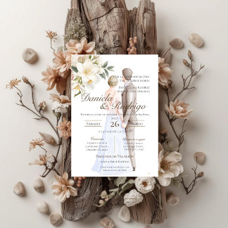 Invitation Boho avec mariage de mariés