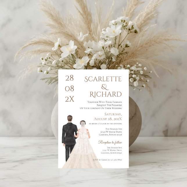 Invitation Boho avec mariage de mariés (Créateur téléchargé)