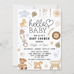Invitation Boho Baby Boy Nursery Douche
