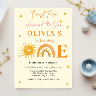 Invitation Boho Baby : sa première année autour du soleil