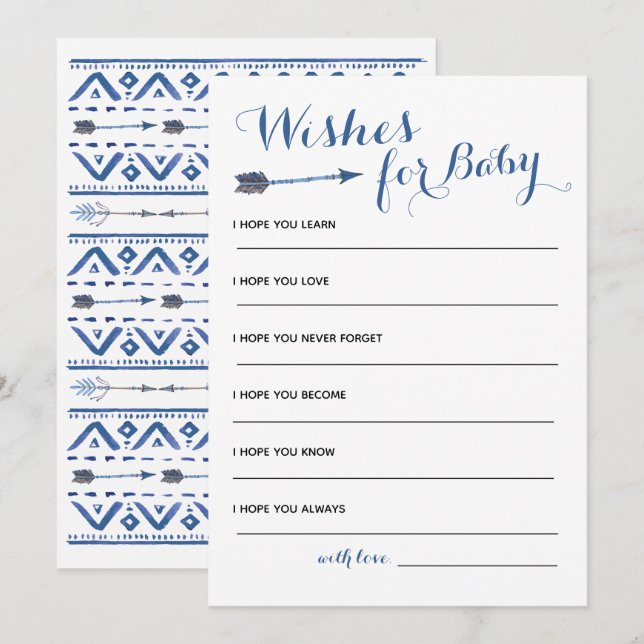 Invitation Boho Baby shower Wives For Baby (Devant / Derrière)