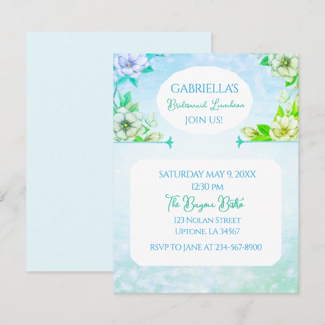 Invitation BOHO Beauty ! Déjeuner de la femme d'honneur (Devant / Derrière)