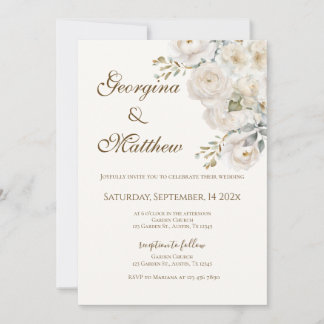Invitation Boho beige avec mariage de mariés