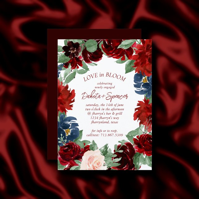 Invitation Boho Bloom | Élégant Fiançailles de couronnes flor (Créateur téléchargé)