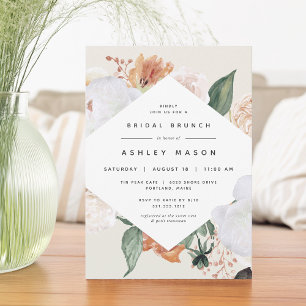 Invitation Boho Blooms   Brunch Fête des mariées florale mode