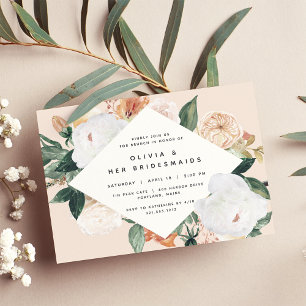 Invitation Boho Blooms Brunch ou déjeuner d'domestiques