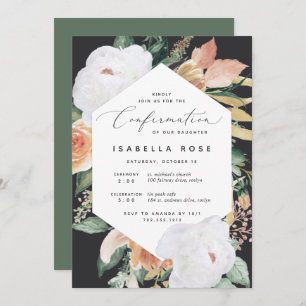 Invitation Boho Blooms   Confirmation florale moderne