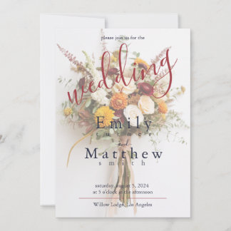 Invitation Boho Blooms d'automne