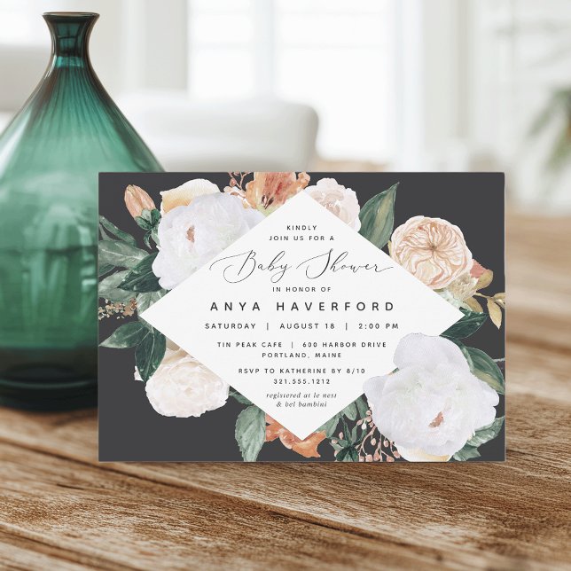 Invitation Boho Blooms | Élégant Baby shower Floral (Créateur téléchargé)
