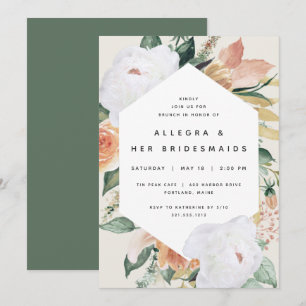 Invitation Boho Blooms Moderne Floral Bridesmaiers Brunch