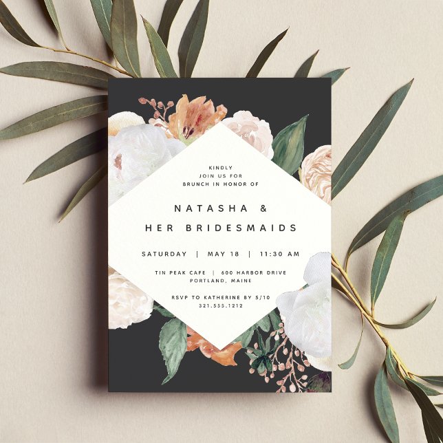 Invitation Boho Blooms | Moderne Floral Bridesmaiers Brunch (Créateur téléchargé)