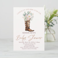 Boho Blush Floral Cactus Baby shower de démarrage