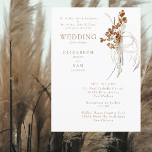 Invitation Boho Boho blanc et blanc