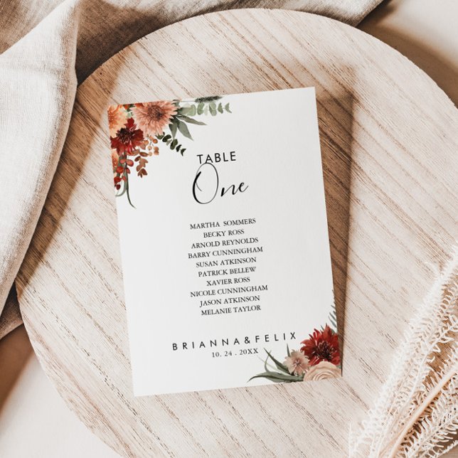 Invitation Boho Botanical Automne Tableau Numéro 1 Tableau de (Créateur téléchargé)