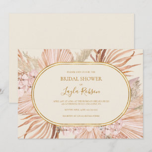 Invitation Boho Botanical Fête des mariées horizontale en i