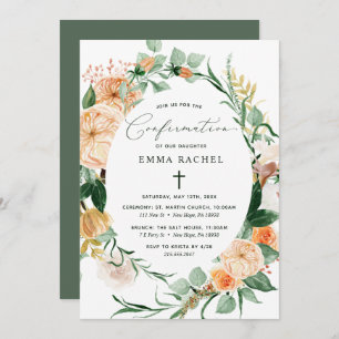 Invitation Boho Botanique Confirmation de verdure personnalis