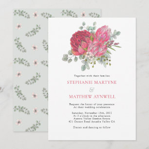 Invitation Boho Botanique Floral Eucalyptus Mariage