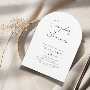 Invitation Boho Budget Mariage Couples Arc de douche Photo