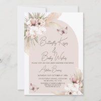 Boho Butterfly Kisses Bébé Voeux Baby shower