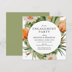 Invitation Boho Cactus Desert Engagement Fête Invite