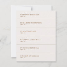 Boho Champagne Nom du Mariage Place Card do-it-you