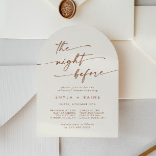 Invitation Boho Chic Bohemian Cream Arch Rehearer Dîner