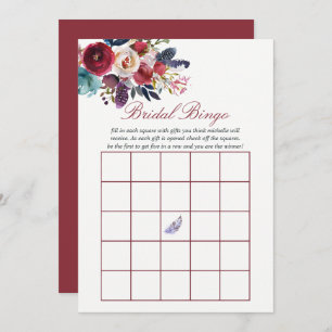 Invitation Boho Chic Bourgogne et Mariage de automne d'automn