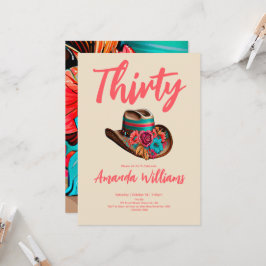 Invitation Boho Chic Floral 30e anniversaire