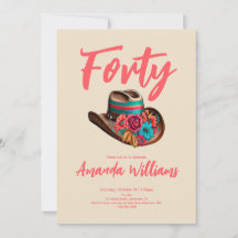 Boho Chic Floral 40e Anniversaire