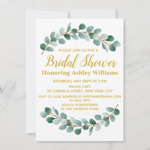 Invitation Boho Chic Moderne Végétation Bridal Douche Invitat