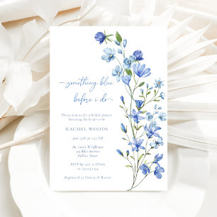 Invitation Boho Chic Quelque chose de bleu Fleur sauvage Fête