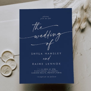 Invitation Boho Chic Royal Blue Le Mariage de
