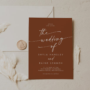 Invitation Boho Chic Terracotta Le Mariage De