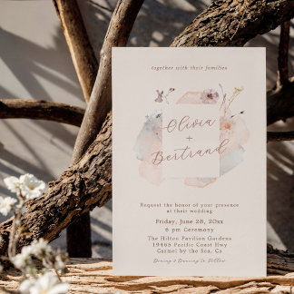 Invitation Boho Chic Wildflower Minimalist Garden Wedding