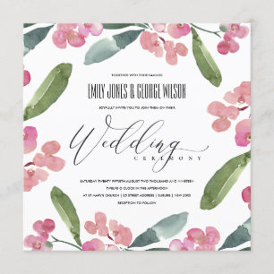 INVITATION BOHO CHRIST ROSE THORI CACTI MARIAGE DE CHÂSSIS