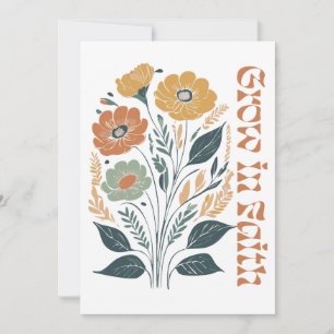 Invitation Boho Christian Inspiration Croissance de la foi