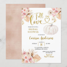 Boho Citrouille Tombe Dans L'Amour Nuptiale Douche