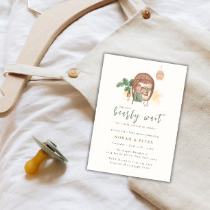 Invitation Boho Cosy Teddy Bear Sleep Baby shower