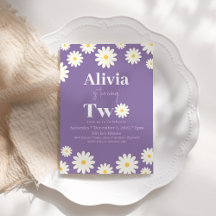 Boho Daisy Deux Floral Purple Bohème 2ème Annivers