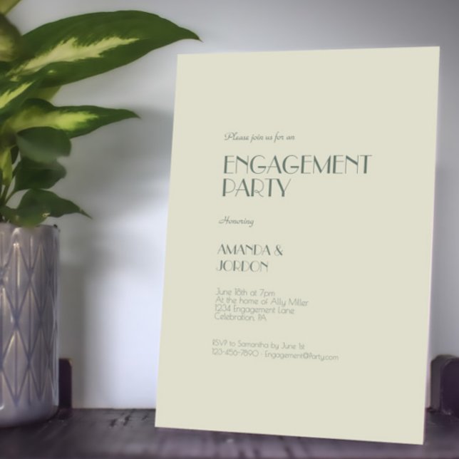 Invitation Boho Deco d'automne | Cream Engagement Party (Créateur téléchargé)