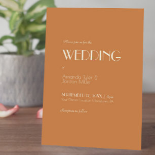 Invitation Boho Deco d'automne   Mariage en terre cuite