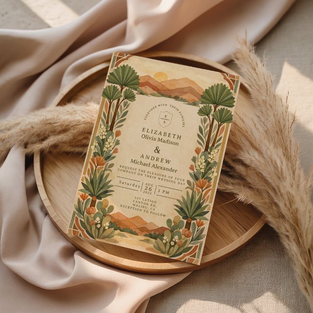 Invitation Boho Desert Botanical Wedding (Créateur téléchargé)